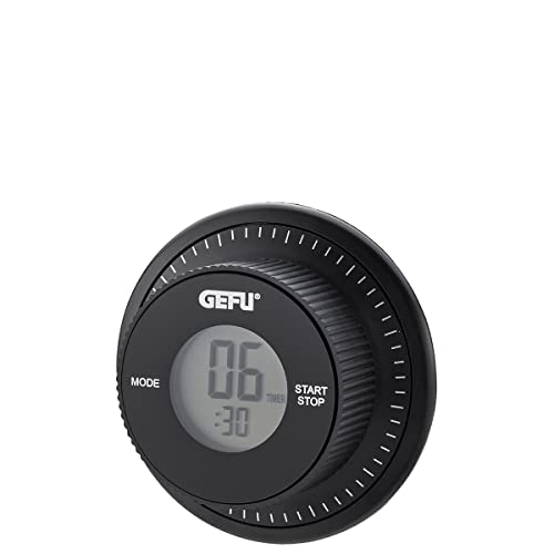 GEFU 12335 Digital-Timer Safe – Küchentimer, Uhrzeitanzeige, Wecker/Alarm, Countdown-Timer, Bildschirm, Eieruhr, magnetisch, für Backen und Kochen