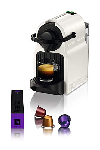 Krups Nespresso Inissia Kaffeemaschine mit Kapselsystem, Rubinrot Inissia weiß
