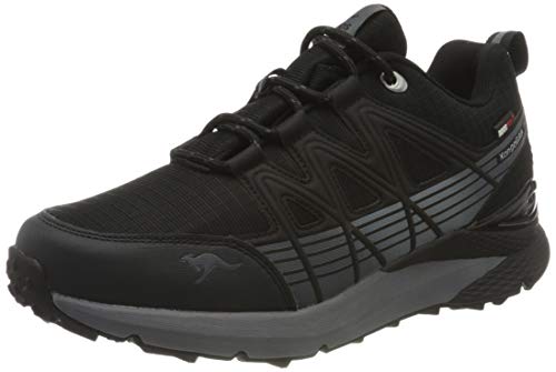 KangaROOS Unisex-Erwachsene K-Trun Low RTX Sneaker, Jet Black/Steel Grey 5003, 41 EU