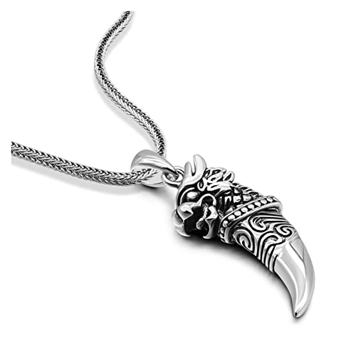 AdorabFruit Silberne Halskette for Männer Anhänger Mann Punk Coole Mode Fine Schmuck (Gem Color : Chopin Chain 65cm)
