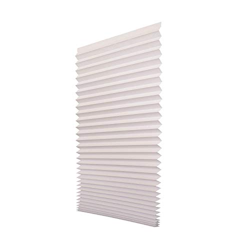 PAPL –Rollo, Papier Jalousie, Plissee, Für alle Fenstertypen –ohne Bohren –für Fenster (80 x 180 cm, Weiß)