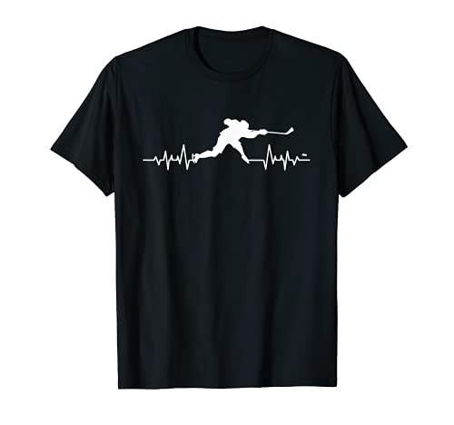 Eishockey Heartbeat Herzschlag Eishockey Spieler T-Shirt