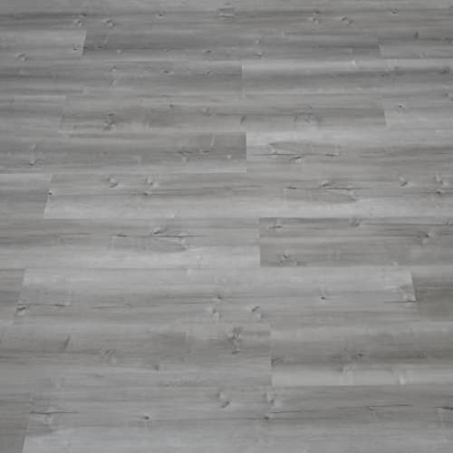 Vinylboden Selbstklebend PVC Bodenbelag Selbstklebend Fliesen Vinyl Holzoptik Bodenaufkleber Wasserdicht Verschleißfest für Küche Wohnzimmer Badezimmer Grau Holz 15X90cm 10pcs