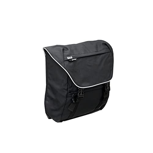 BECK Sporty Single Schwarz – Gepäckträgertasche wasserdicht und reißfest - Tasche für E Bike und Fahrrad mit Bügeln für sicheren Halt