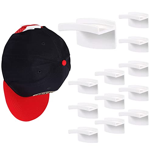Baoswi 12 Stück Hut-Organizer, Selbstklebende Hut-Haken, Wandmontage, Minimalistischer Huthalter, Kleiderhaken, Hutaufbewahrung, Hutablage für die Wand
