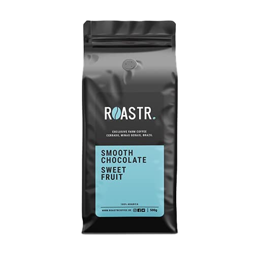 ROASTR COFFEE 500g | 100% Brasilianische Arabica Kaffee-Bohnen | Säurearm - Sanft zum Magen | Weiche Schokolade, Süße Frucht | Exklusive Herkunft
