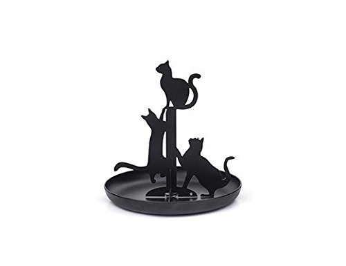 Kikkerland Black Cats Jewelry Stand