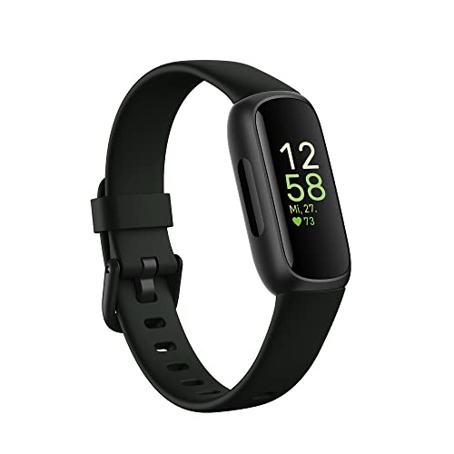 Fitbit Inspire 3 by Google – Gesundheits- & Fitness-Tracker Damen / Herren - Herzfrequenzmessung, Stressmanagement, Schlafanalyse & bis zu 10 Tage Akkulaufzeit – Fitnessuhr kompatibel mit Android/iOS