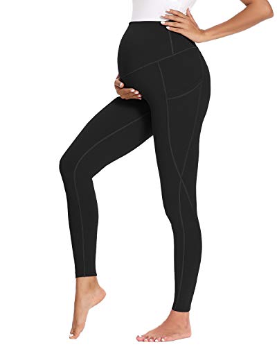Love2Mi Sporthose für Schwangerschaft Umstandsmode Yogahose Leggings mit Taschen