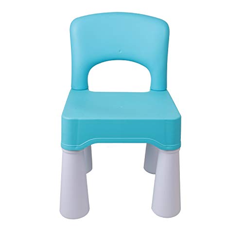 burgkidz Kunststoff Kinderstuhl bis 100 kg Belastbar, Kinder Stuhl Blau von 9,3