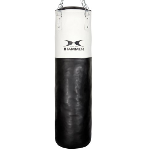 Hammer 93120 Boxsack Kunstleder White Kick, weiß/schwarz, 120 cm