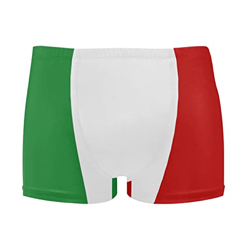 Dallonan Herren Badehose mit amerikanischer Flagge, schnelltrocknend, athletischer Badeanzug, Flagge Italien, L Kurz