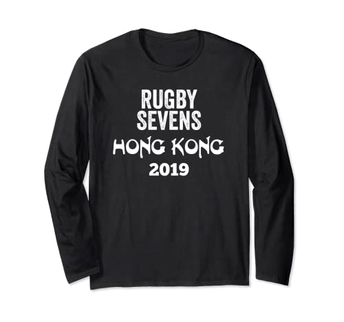 Rugby Sevens Hong Kong 2019 T-Shirt, Rugby 7s Trikot Langarmshirt