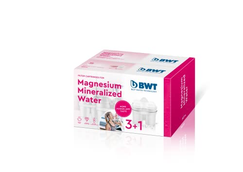 BWT - 814134 - Filterkartusche Magnesium Mineralized Water - Kartuschen für Tischwasserfilter PENGUIN, SLIM und VIDA, 4 Stück (1er Pack)