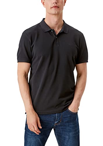 s.Oliver Herren Poloshirt Kurzarm Regular Fit Polohemd, Negro (Black 99A1)., XXL