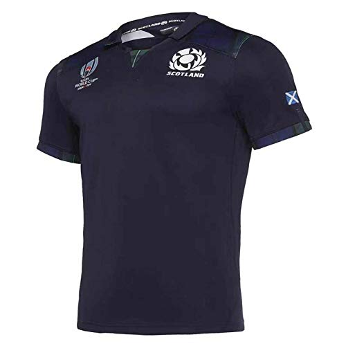 ZSViVi Rugby-Trikots, 2019 Weltmeisterschaft Schottland Hauptjersey, atmungsaktiv Sommersport lässiges T-Shirt-Fußballhemd Polohemd. (Color : Blue, Size : XXX-Large)