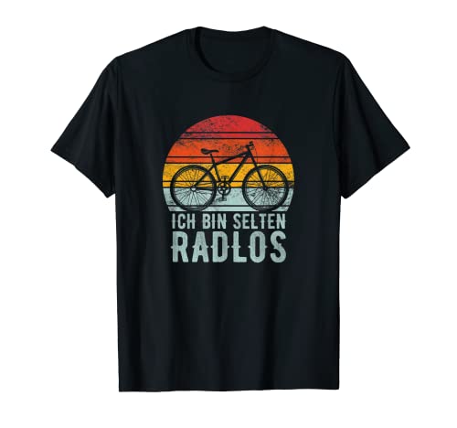 Ich Bin Selten Radlos Fahrrad Radfahren Mountainbike T-Shirt