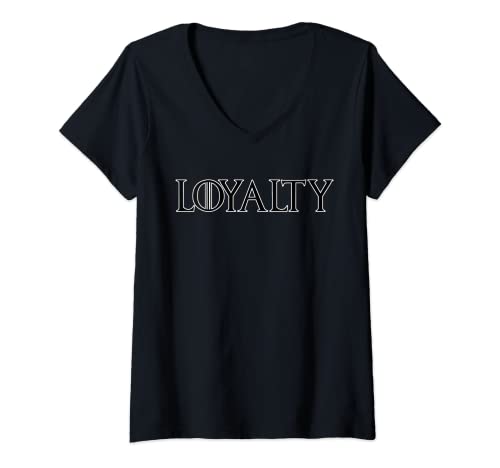 Damen Loyal - Sein einfach Loyal T-Shirt mit V-Ausschnitt