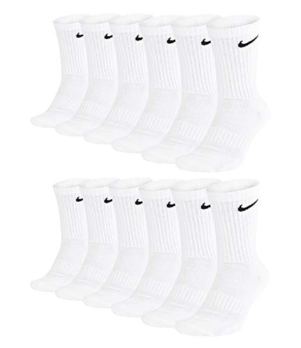 Nike Unisex Trainingssocken Everyday Cushioned Crew Socks SX7664 6 Paar, Größe:34-38, Artikel:-100 white