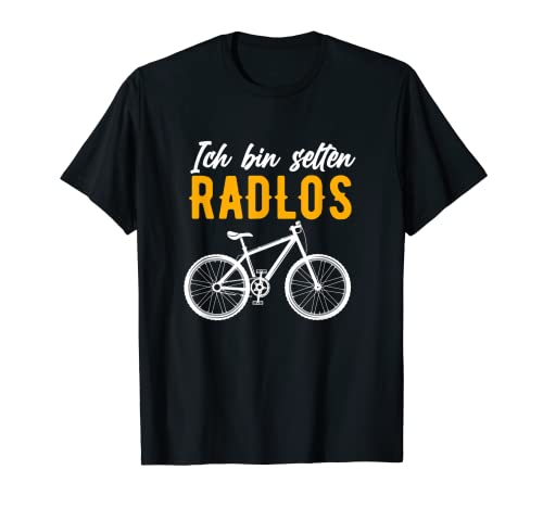 Ich Bin Selten Radlos Lustiges Fahrradfahrer Fahrrad Rad T-Shirt