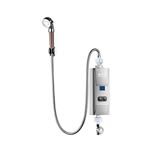 H.yina Elektro-Warmwasserbereiter Instant Shower Panel System Kit Durchlauferhitzer für Badezimmer 220V (Farbe: Silber)