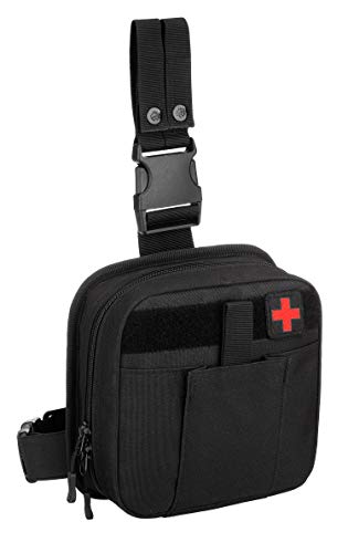 Yakmoo Multifunktionale Molle Tasche Taktischer Militärischer Erste-Hilfe-Kasten Molle System Notfalltasche Medizinischer Beutel Beintasche für Outdoors