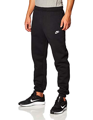 Nike Mens Sportswear Club Fleece Sweatpants, Black/Black/White, M