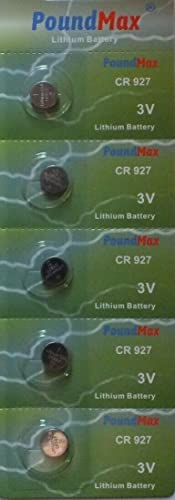 PoundMax Lithium CR927 Knopfzellen-Batterien, 3V | 1x 5er-Blister