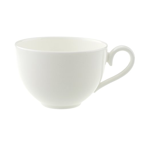 Villeroy und Boch - Royal Kaffeetasse, filigrane Tasse mit geschwungenem Henkel aus hochwertigem Premium Bone Porzellan, spülmaschinenfest, 200 ml