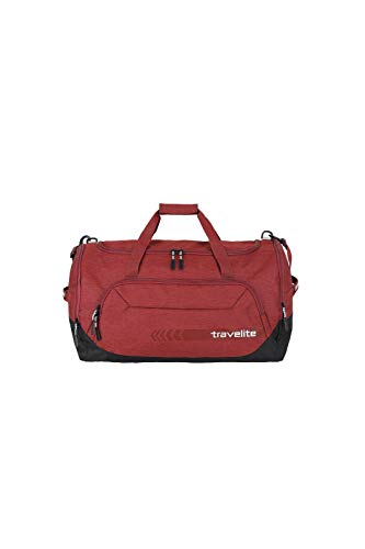 travelite große Reisetasche Größe L, Gepäck Serie KICK OFF: Praktische Reisetasche für Urlaub und Sport, 006915-10, 60 cm, 73 Liter, rot