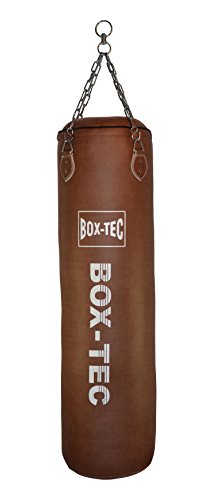 BOX-TEC Boxsack Sandsack Punching-Bag Retro 120cm, gefüllt inkl. Vierpunkt-Kette mit Drehwirbel