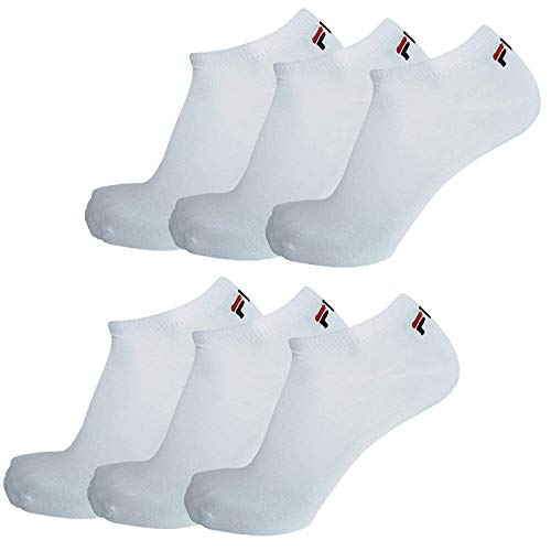 FILA® 6 Paar Socken, Invisible Sneakers Unisex, 35-46 Einfarbig - Farbenauswahl: Farbe: Weiß | Größe: 39-42 (6-8 UK)