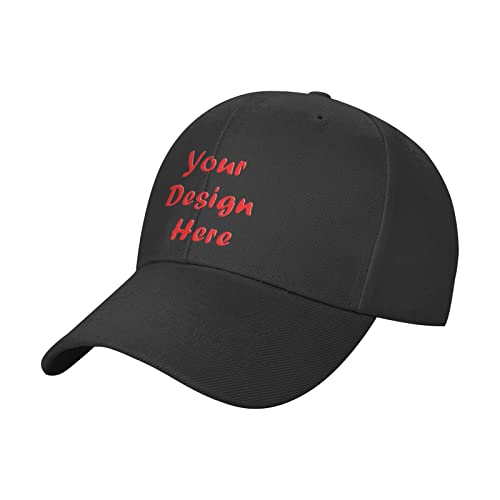 Yaxinduobao Benutzerdefinierte Baseball Caps, personalisierte einfarbige Schirmmütze, Entwerfen Sie Ihren eigenen Hut, Unisex Team Cap Foto Text Logo Print für Männer und Frauen