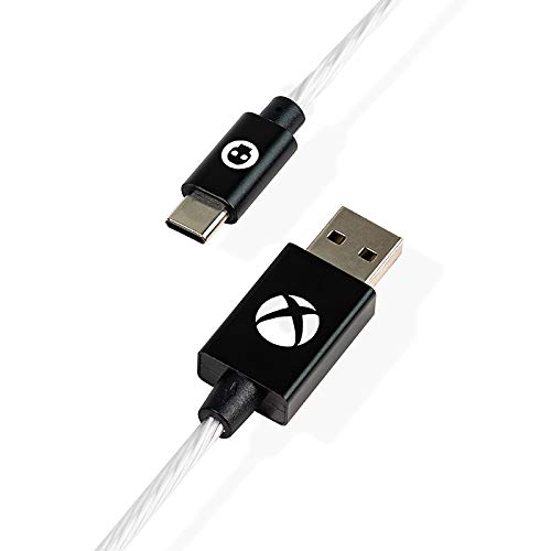Numskull Offizielles Xbox-Serie X USB-Typ-C-Kabel, grünes LED-Kabel, 1,5 m – Schnelllade- und Wiedergabekabel, kompatibel mit Nintendo Switch, Xbox Serie S, PS5
