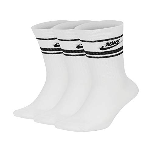 Nike Essential Crew Socks Socken 3er Pack (39-42, white/black)