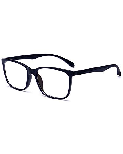 ANRRI Blaulichtfilter Brille, UV Schutzbrille gegen Kopfschmerzen, Augenmüdigkeit,Sehhilfe Augenoptik Brille für PC TV Tablet, Computerbrille mit transparenten Linsen für Herren Damen