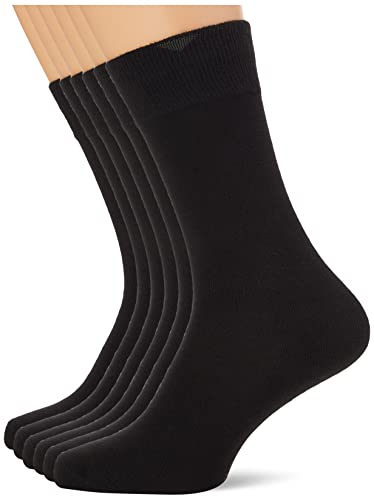 Nur Der 6er Pack Cotton Stretch Socken Herren, schwarz, 46