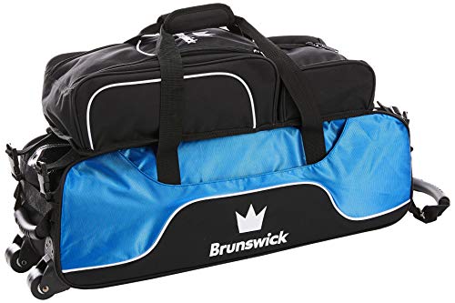 Brunswick Crown Triple Tote mit Schuh Tasche Bowling Bag, Royal