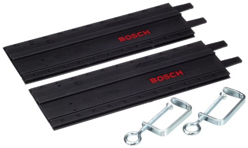 Bosch DIY 2x Führungsschiene aus Kunststoff mit Schraubzwingen (für PKS 55A/66A/66AF, 2x 350 mm, Zubehör Kreissägen)