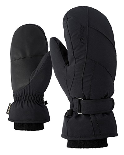 Ziener Damen KARMANI GTX Gore plus warm MITTEN lady glove Ski-handschuhe / Wintersport | wasserdicht, atmungsaktiv, sehr warm, schwarz (black), 7.5