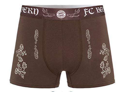 Bayern München kompatibel Boxerpant Lederhose + Sticker, FCB, Shorts, Boxer-Short Boxershort Boxershorts (L)