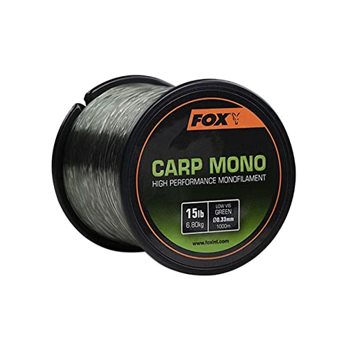Fox International Group Carp Mono High Performance Monofilament Angelschnur Angelsehne Fishing line (1000, 0,35mm | 18lb 1000m), Grün