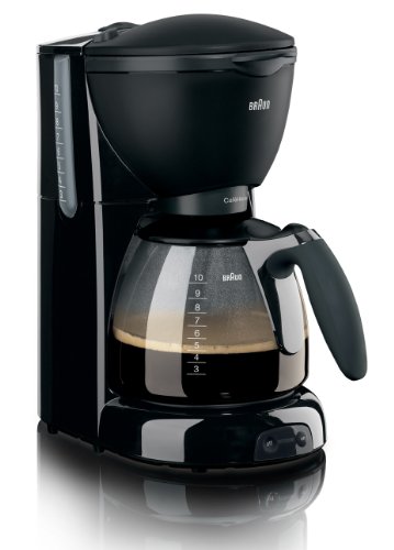 Braun Household CaféHouse PurAroma Plus Kaffeemaschine KF 560/1 – Filterkaffeemaschine mit Glaskanne für 10 Tassen Kaffee, Kaffeezubereiter für einzigartiges Aroma, 1100 Watt, schwarz