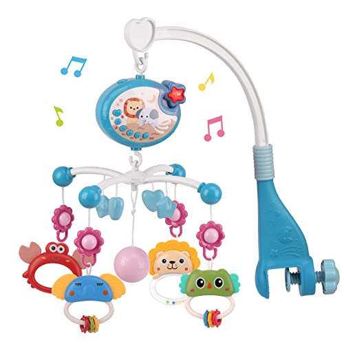 AmyBenton Baby Crib Mobile Babybett mit Musik und Lichtern, Babymobile für Bett mit Timing-Funktion und Projektor, Elektrische Mobile baby Mädchen Jungen
