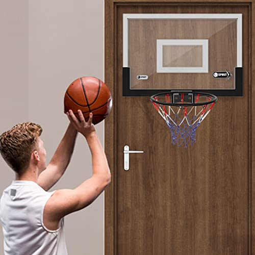 Ccsh Basketballkorb Outdoor Heimbüro-Basketballkörbe für Türen, Hängende Bruchsichere Basketballtorwand mit Beschlägen, Indoor-Outdoor-Basketballständer