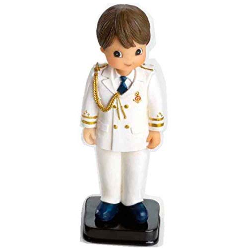 Tortenfigur Kommunion Almirante Junge mit beigefarbenem Anzug und Plätzchen Kuchen Erinnerung Erstkommunion Junge
