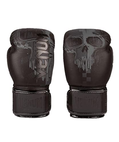 Venum Skull Boxhandschuhe, 284 g, Schwarz / Schwarz