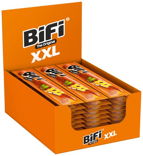BiFi Original XXL – 30er Pack (30 x 40g) – Herzhafter Salami Fleischsnack – Geräucherte Wurst als Snack to go
