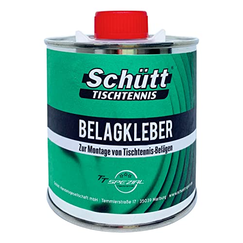 Schütt-Tischtennis Belagkleber Pinseldose (250 ml) - Kleber für Tischtennis Beläge | Lösungsmittelhaltig | TT-Spezial
