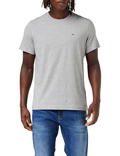 Tommy Jeans Herren Original Jersey Kurzarm T-Shirt Grau (Lt Grey Htr 038) X-Large
